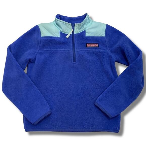 Vineyard Vines Blue Fleece 1/4 Zip Pullover Size XS 5-6 - Picture 1 of 9